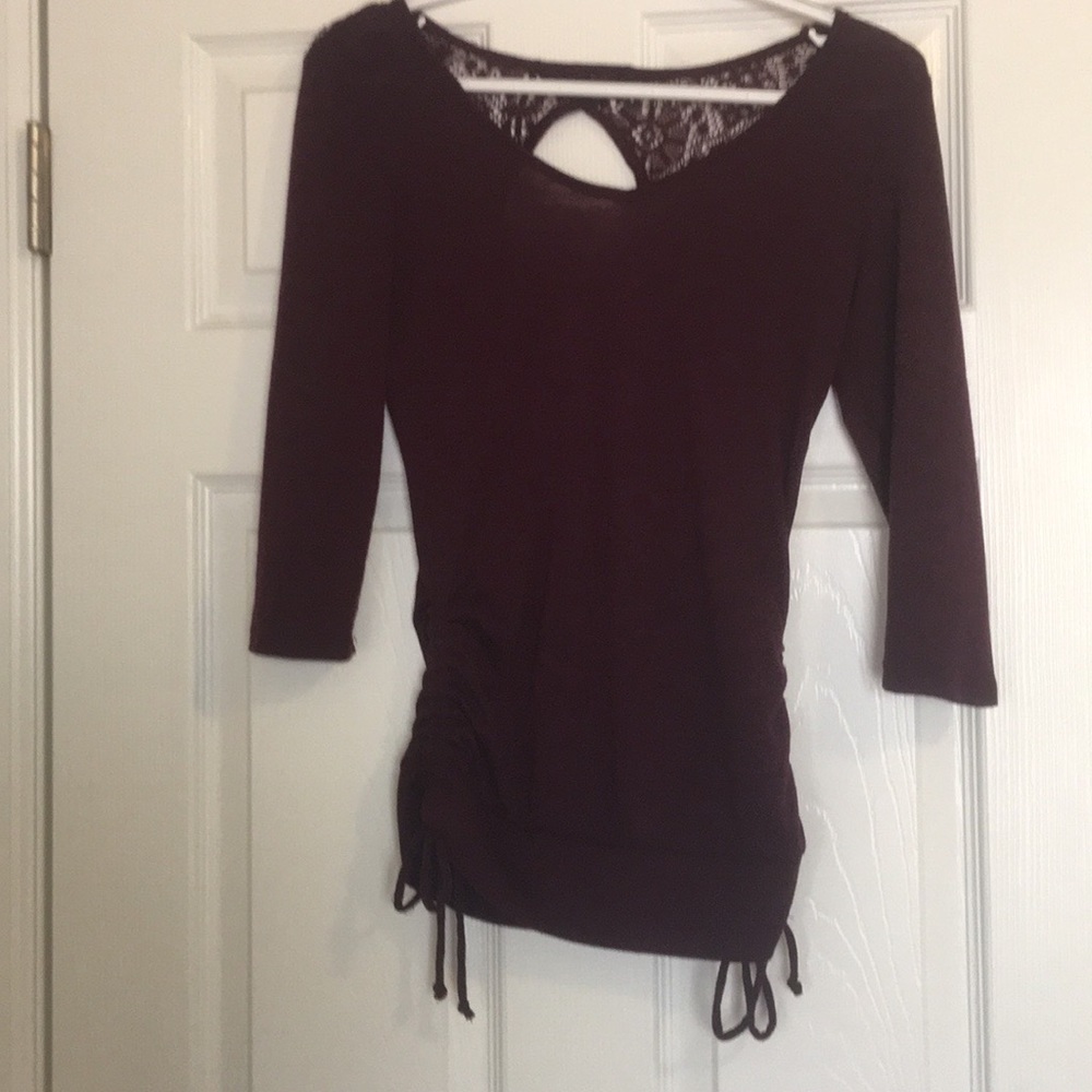 Maroon Long Sleeve Top